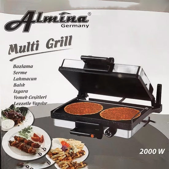 Almina Kontaktgrill Multigrill – 2000W Power für Vielseitigen Grillgenuss