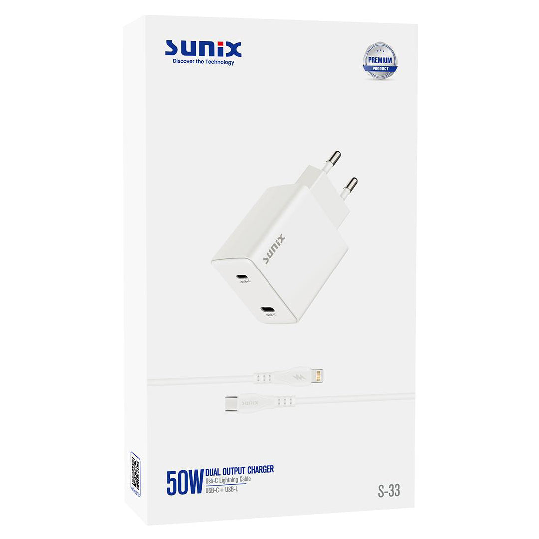 Sunix S-33 Ladegerät – 50W USB-C & USB-L
