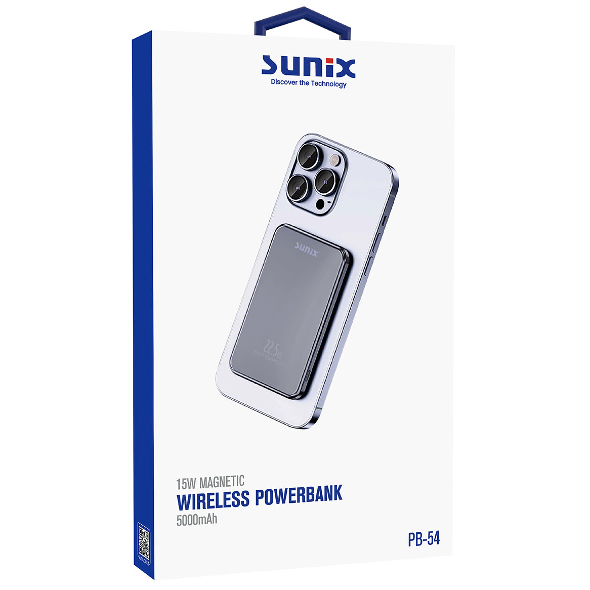 Sunix PB-54 Powerbank – 5.000 mAh & 22.5W in Schwarz